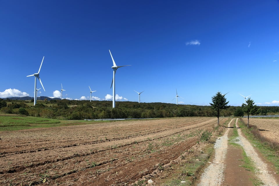 エネルギー開発のため建設された風力発電設備