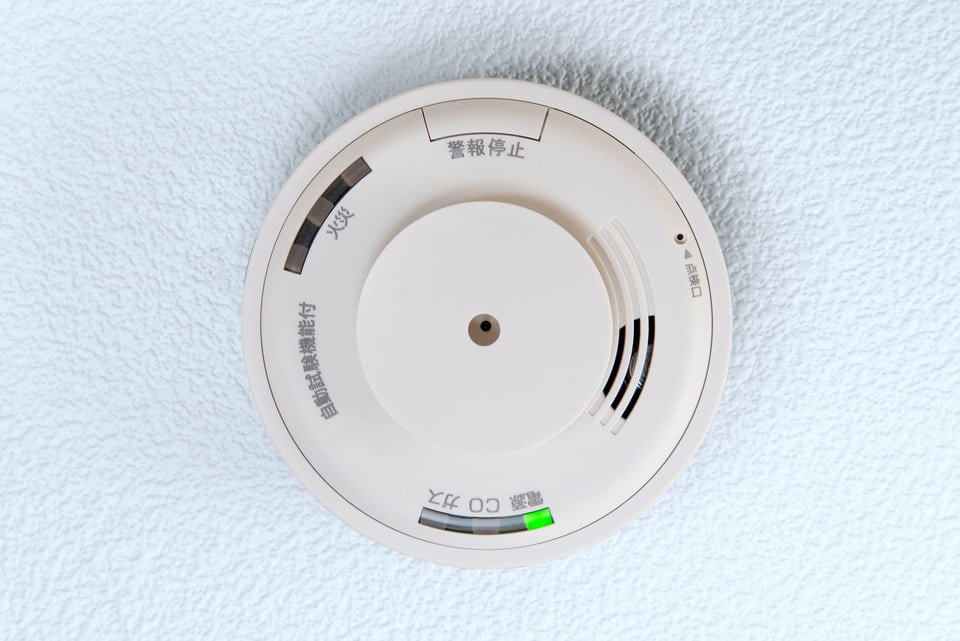 住宅用火災・ガス・CO警報器が一体型となったガス警報機器
