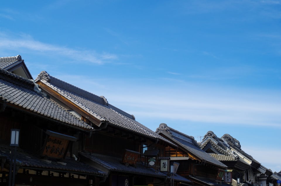 最高限度の指定された高度地区に佇む古き街並み