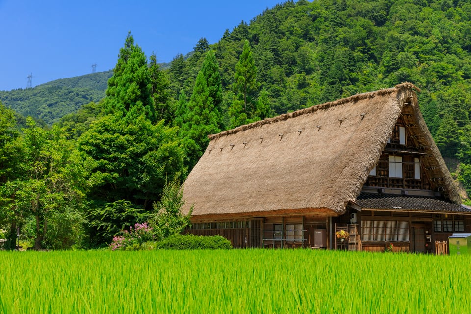日本の建築様式の1つである合掌造り