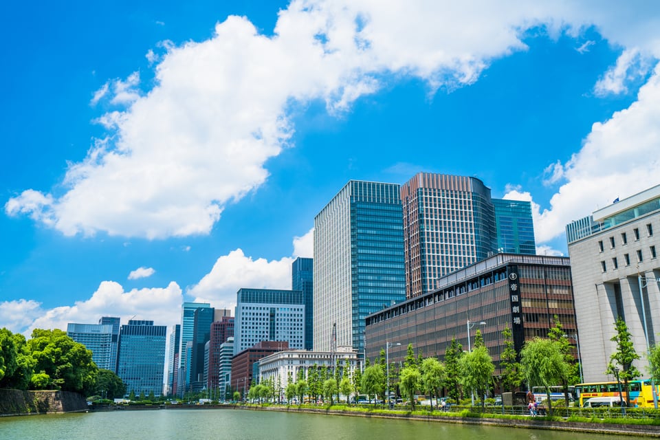 企業の本店や支店などが集中する事務所地区