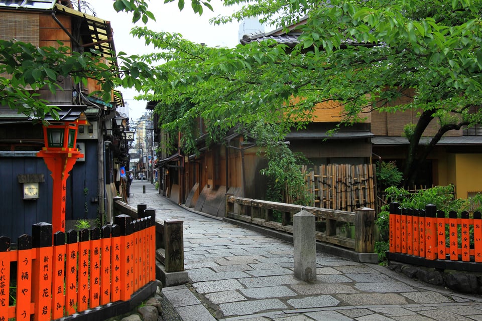 伝統的建造物群保存地区である京都の祇園新橋