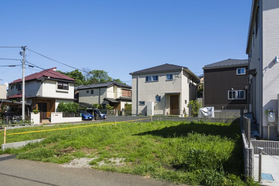 水平投影面積で測られる敷地面積