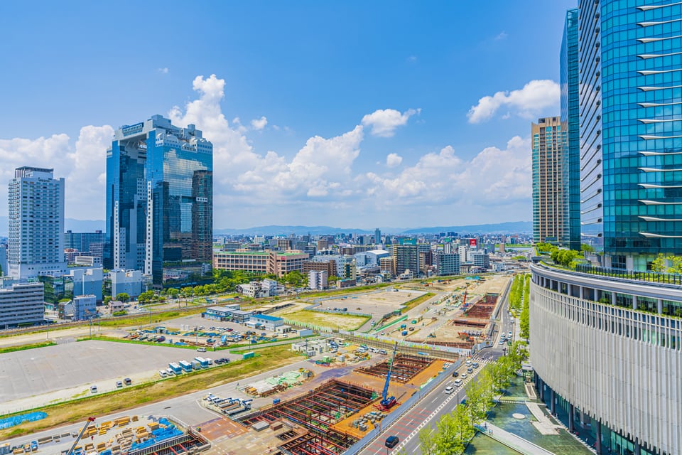 都市再生緊急整備地域における大阪の梅田駅周辺