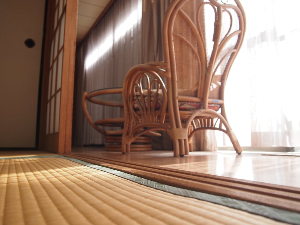 引き違い戸が用いられている和室