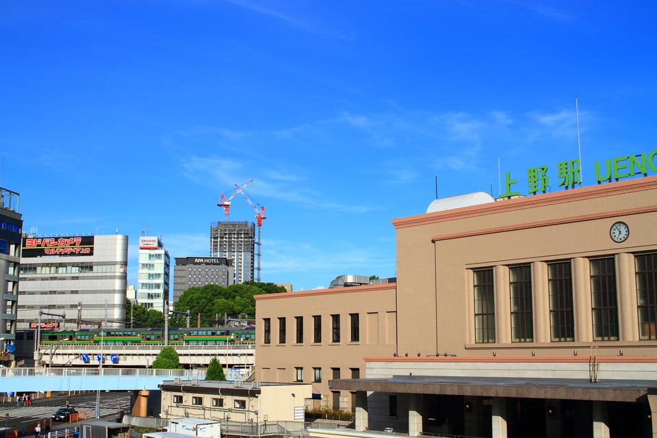 さまざまな路線の始発駅となる上野駅