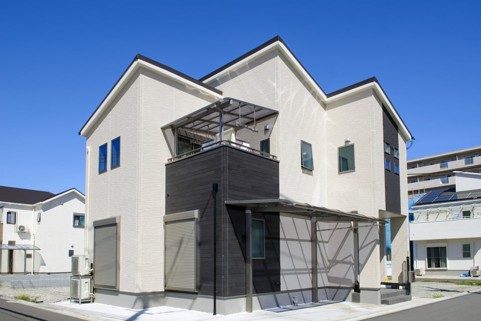 新築物件である一戸建て住宅の例
