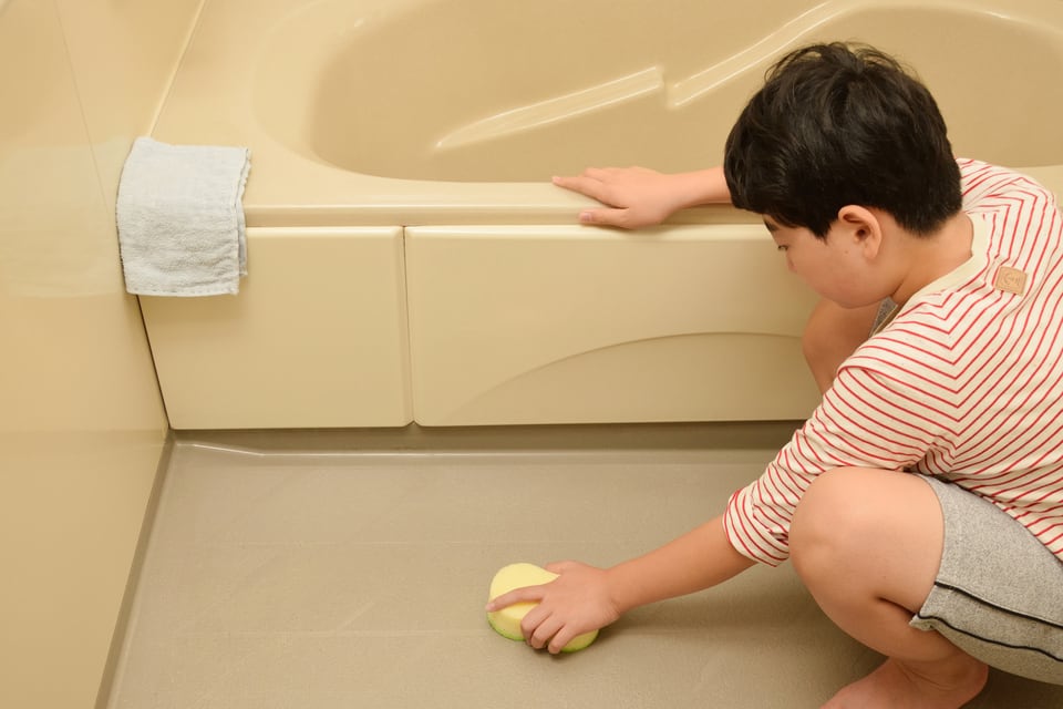 樹脂製床材は耐水性があり掃除しやすい