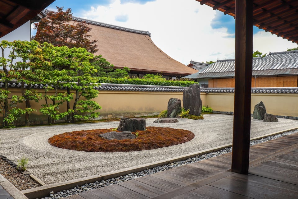 京都大徳寺に見られる準平庭式枯山水