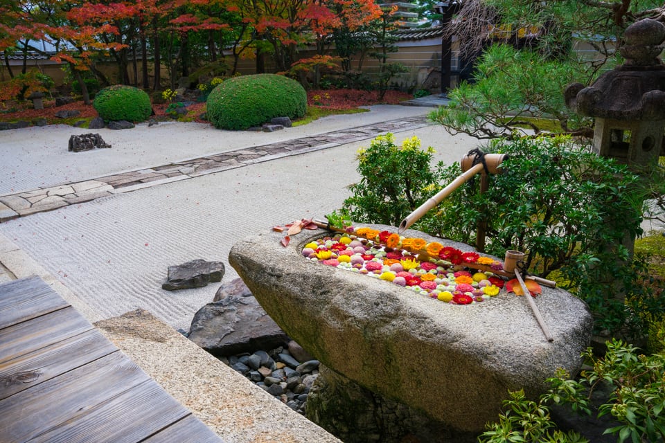 京都妙顕寺にある蹲踞の前石