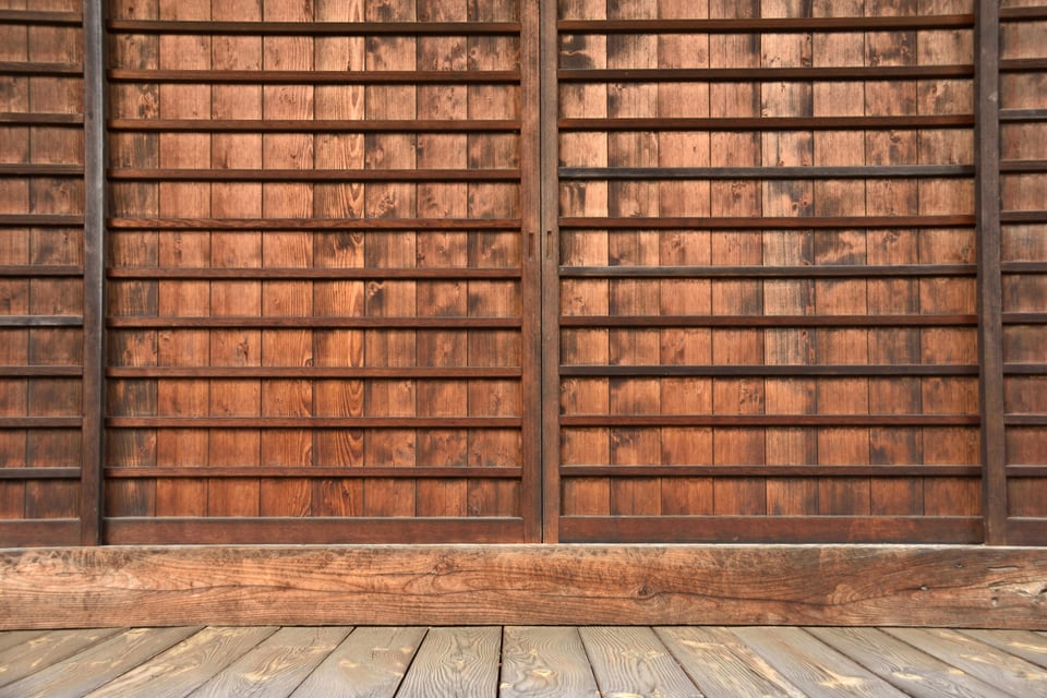 建具に付けられた舞良子