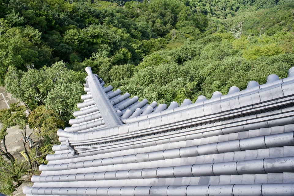 面戸瓦が使われている住宅の屋根